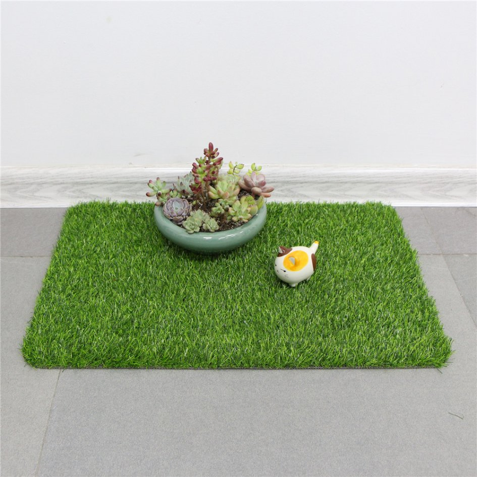 Dust Control Anti Slip TPR Backed Plastic Grass Door Kitchen Mat