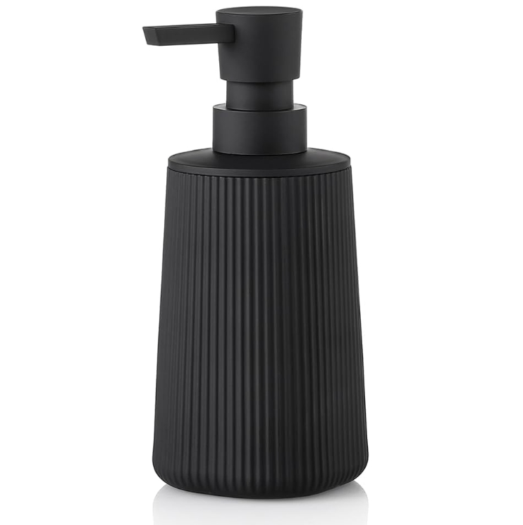Small Soap Dispenser for Bathroom and Kitchen, Modern Farmhouse Striped Style