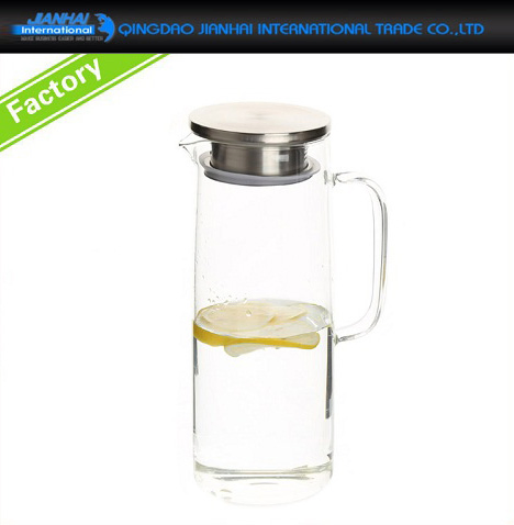 Kitchen Handled Glass Fruit Juice Ice Tea Container
