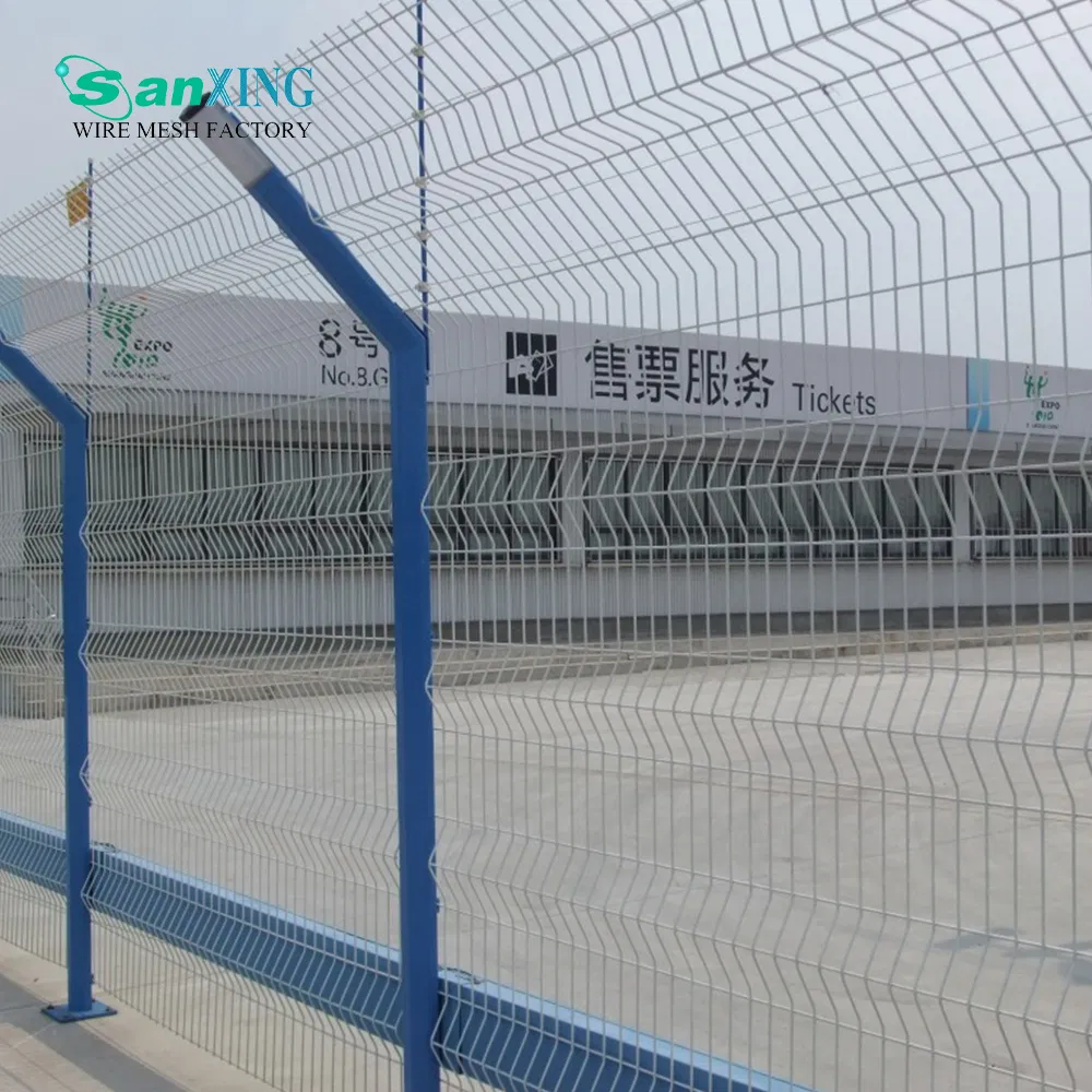 3D Curvy Galvanized Welded Wire Mesh Fence Triangle Mesh 3D Fence