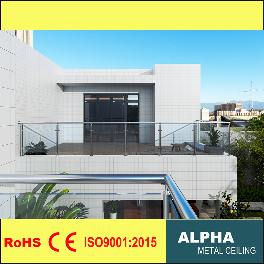 High Quality Flexible Dimension DIY Simple Design Stainless Steel Hardware Glass Railing