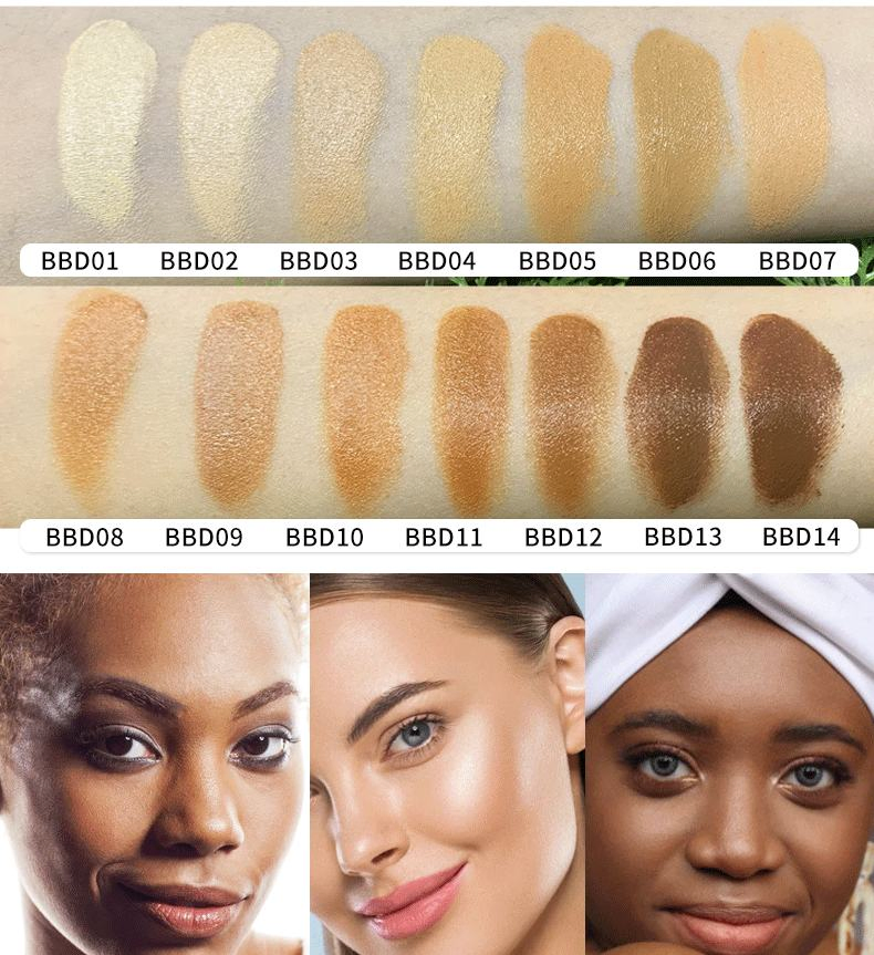 14 Colors Cream Foundation Waterproof Full Coverage Private Label Foundation Cream