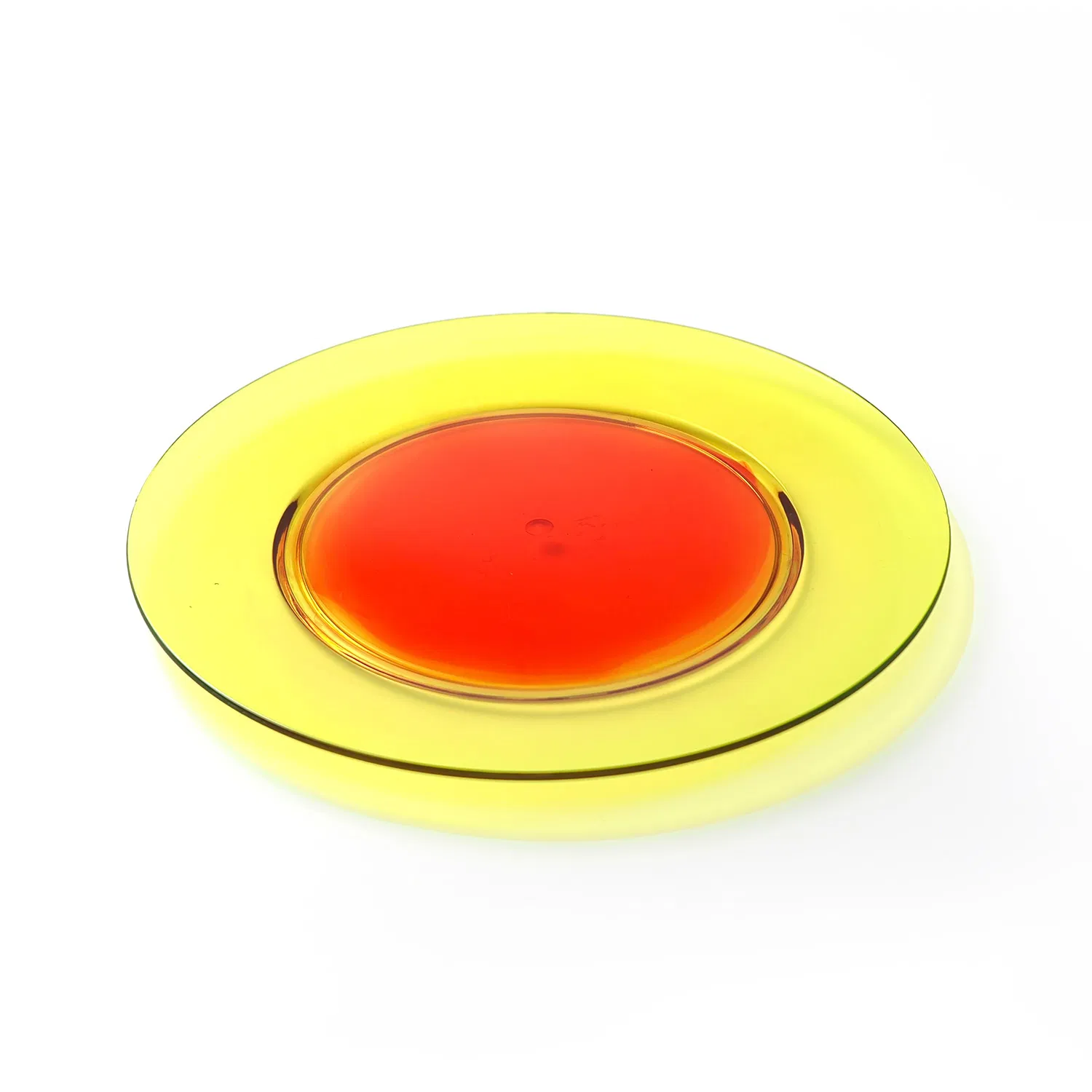 Ombre Bicolour PS Ms Tableware Resuable Wholesale Plastic Round Plate