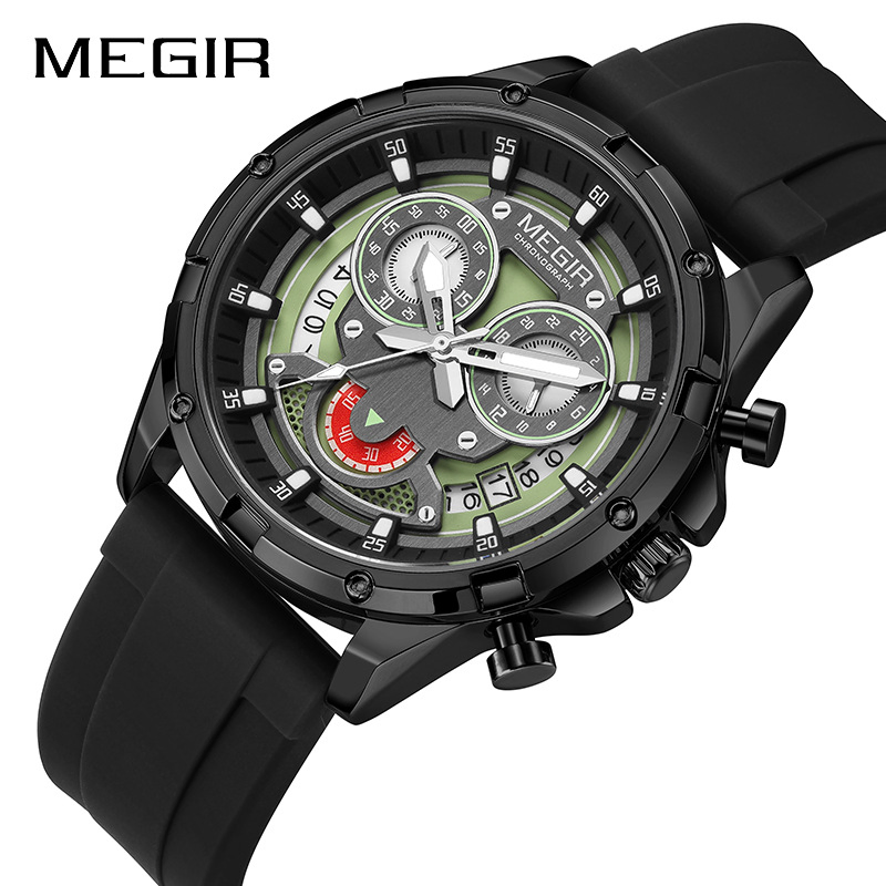 Megir 2248 Popular Joker Design Multi Functional Calendar Men's Quartz Watch