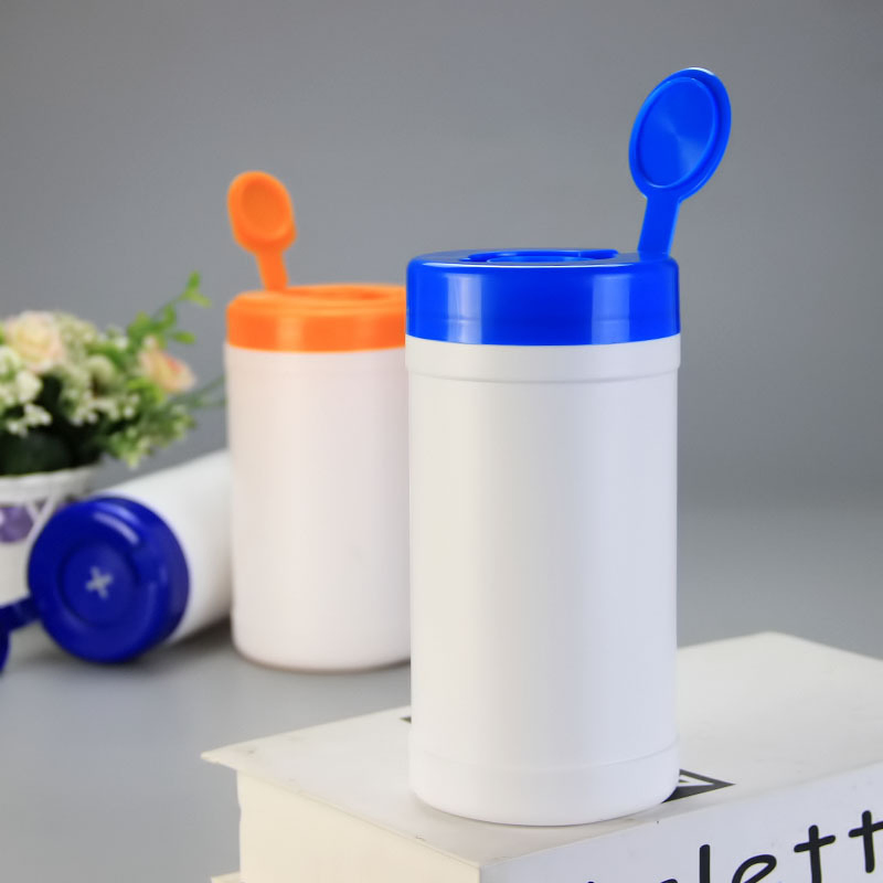 SJ HDPE Automatic Closed Empty Bucket Dry Wet Wipes Tissue Plastic Container Non woven Canister