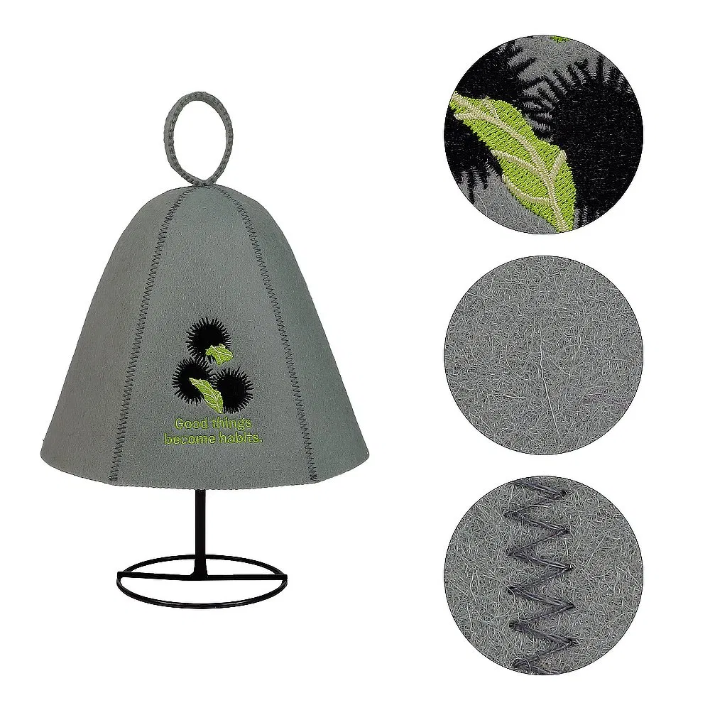 OEM Designer Wool Color Custom Sauna Hat Embroidery