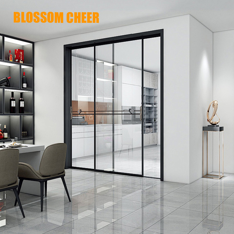 Modern Aluminum and Glass Sliding Door for Effortless Access