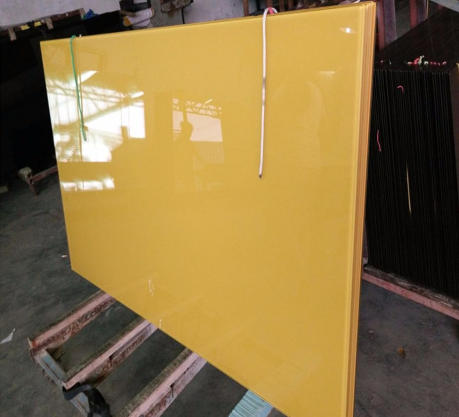 Baked Paint KTV Desktop Black Silk Screen Decorative Glass Factory-Supplied Tempered Glass Background Wall