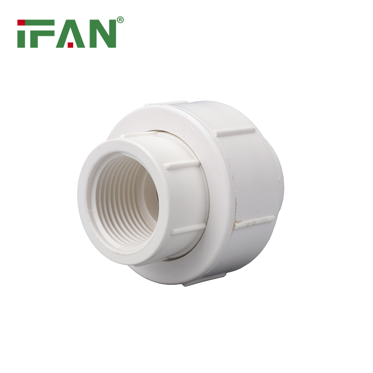 Ifan Good Quality UPVC Fitting BS 4346 1/2"-2" All Plastic Union White UPVC Pipe Fitting