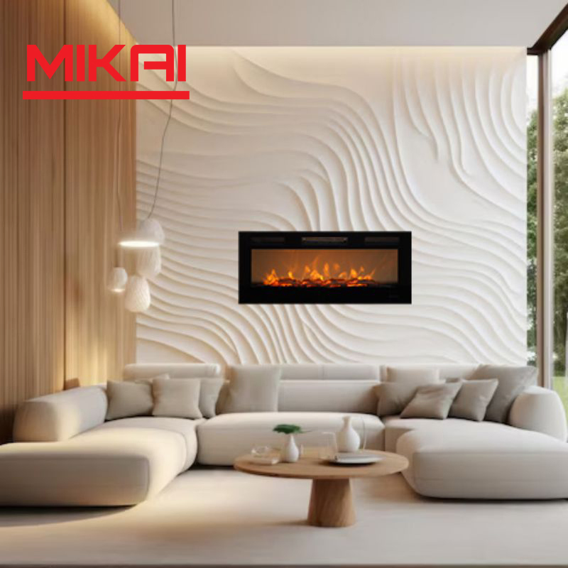1.4m Length Indoor Wall Mounted Decorative LED Fireplace Steam Electric Fireplace