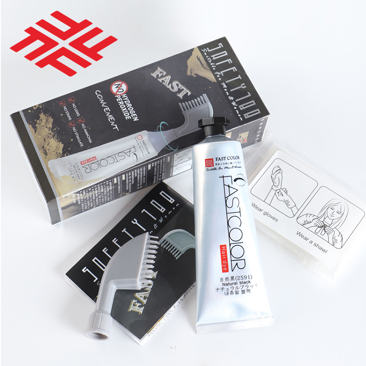China OEM Manufacturer Wholesales Permanent Easy Use Black Hair Dye Fastcolor Hair Dye Comb