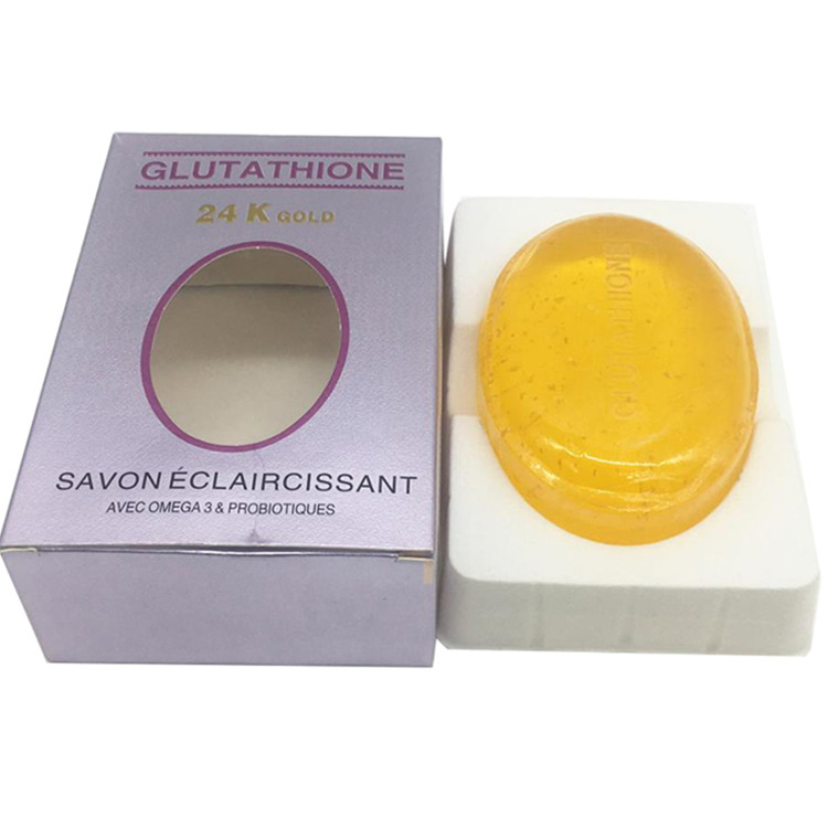Handmade Strong Whitening Bath Hotel Toilet Glutathion 24K Gold Soap