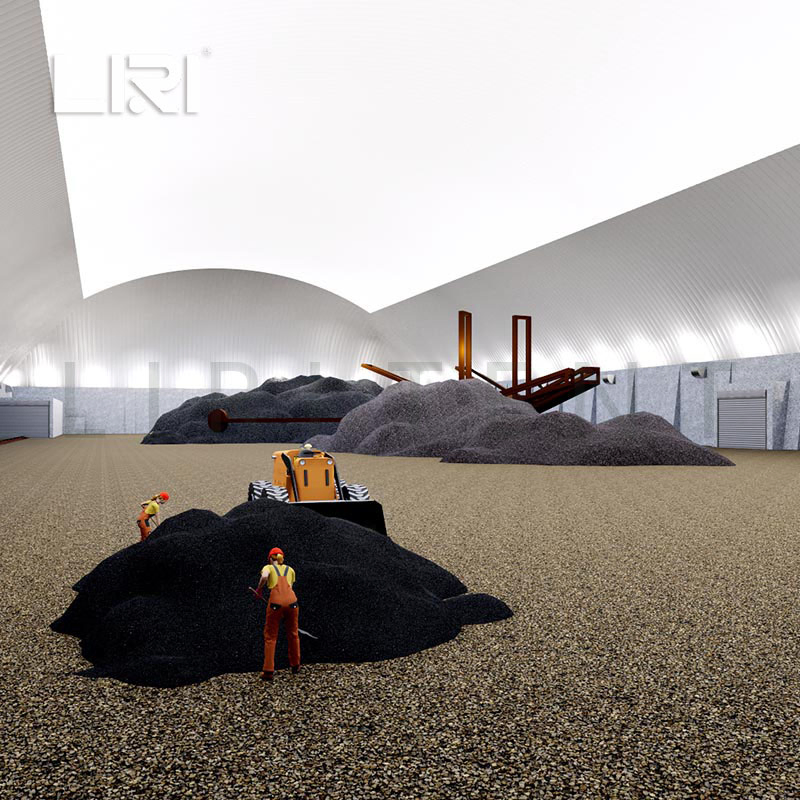 Large Inflatable PVDF Membrane Structure Air Dome Coal Storage Shed Tent