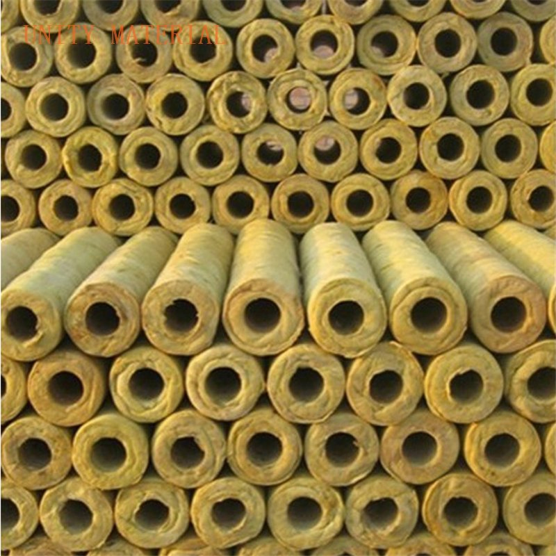 Fireproof Water Repellent Soundproof Rock Wool Pipe for Pipelines