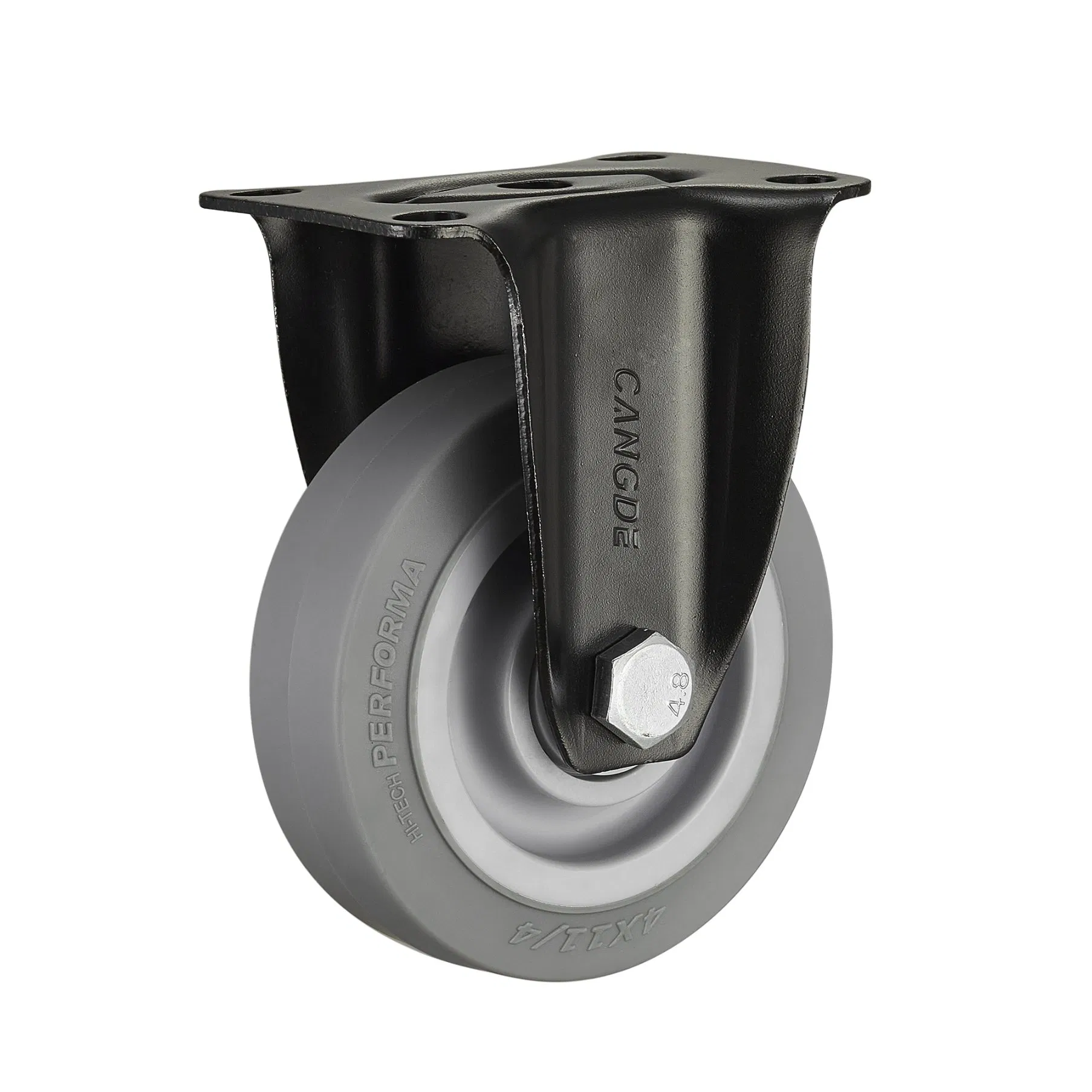 Factory High Quality Gray TPR Wheels Caster Threaded Stem Casters with Brakes