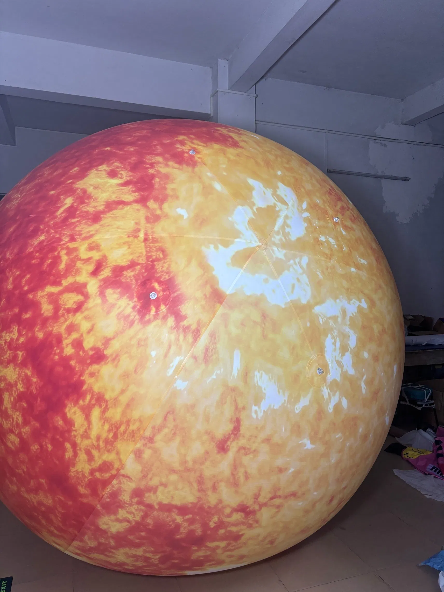 Boyi Inflatable Giant Sun Balloon PVC Inflatable LED Sun Balloon