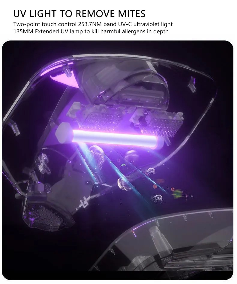 Customized Electric Handheld UV Mite Remover for Household Use