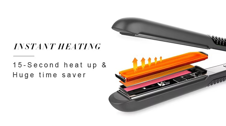 Hair Straightener PTC Fast Heating Ceramic 2 in 1 Hair Irons