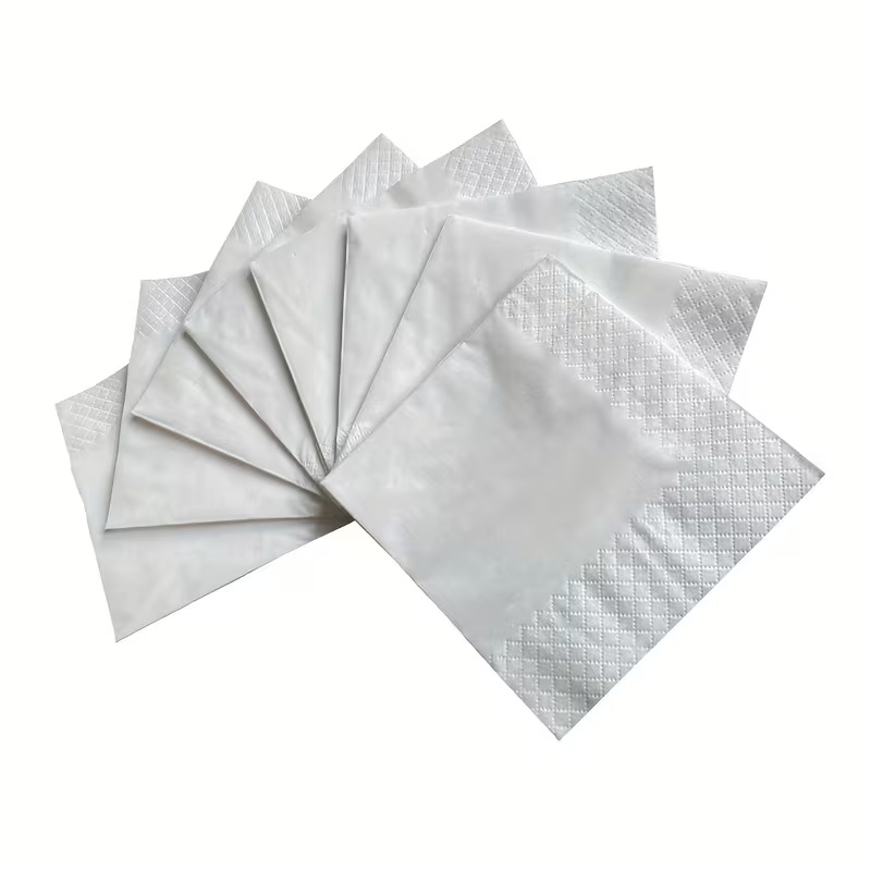 23*23cm White Cocktail Napkin Paper Napkins Virgin Wood Pulp for Hotel