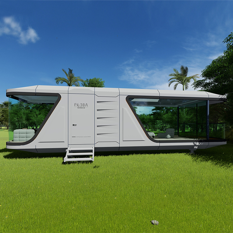 Popular Modern Galvanized Steel Frame Luxury Prefabricated Small Resort Space Capsule