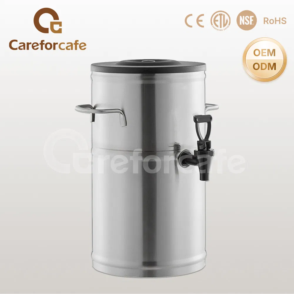 Buffet 7.5L Stainless Steel Drink Coffee Soy Milk Water Commercial Coffee Dispenser Round Ice Tea Dispenser