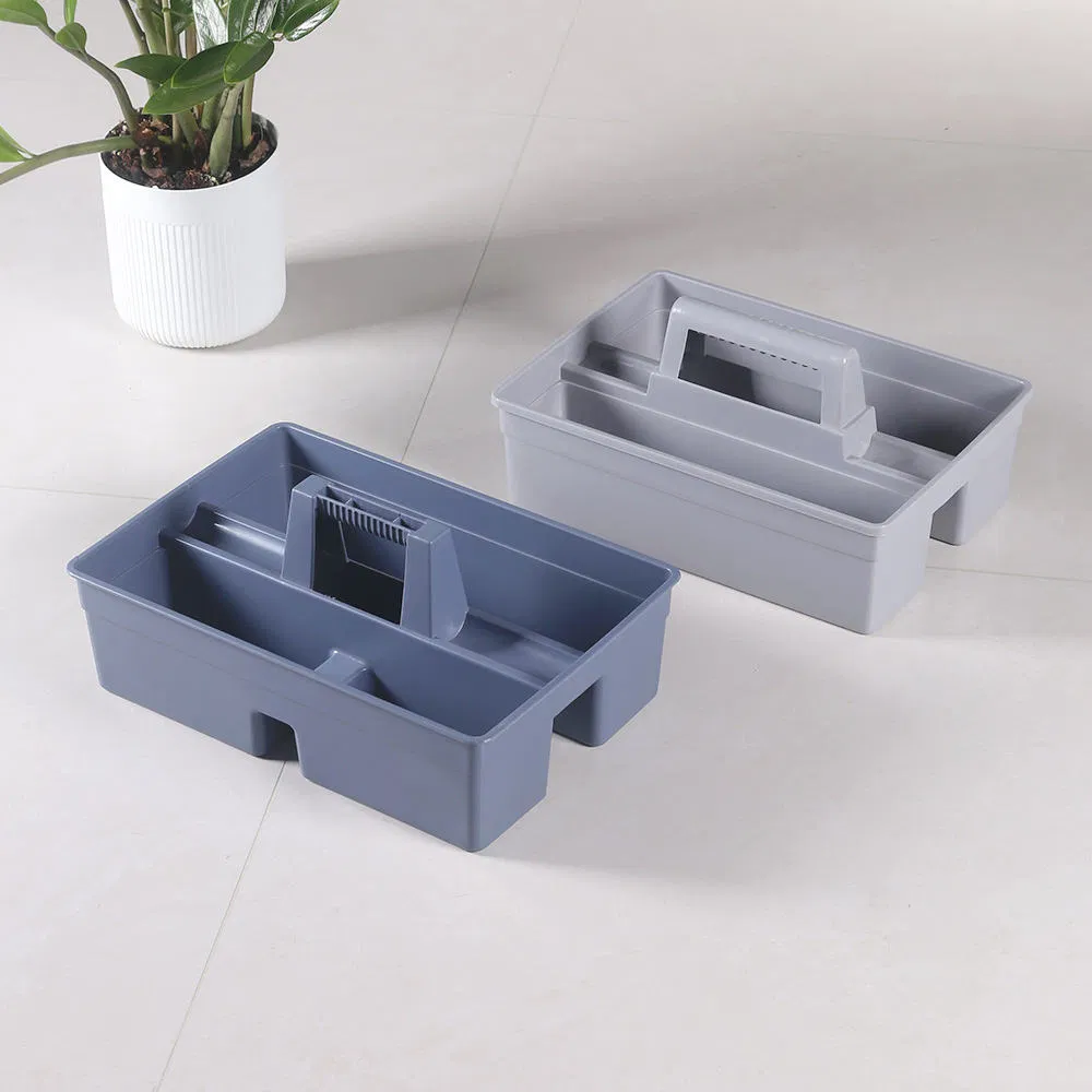 4-Wheel PP Hotel Trolley - Serving/Cleaning Cart with Bucket