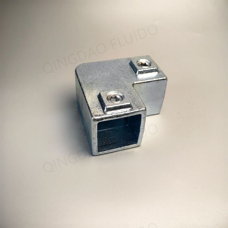 Galvanized Square Pipe Connector 40mm Clamp