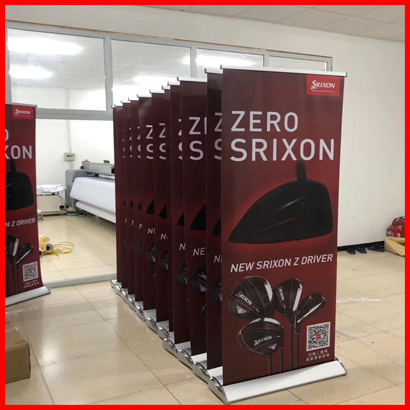 Hot Sale Full Aluminum Pull up Display Roll up Stand Retractable Banner Stand Hardware 80X200cm