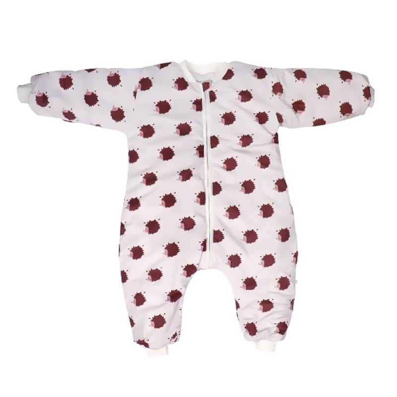 Warm Soft Long-Sleeve Baby Sleeping Bag with Patterns for Winter