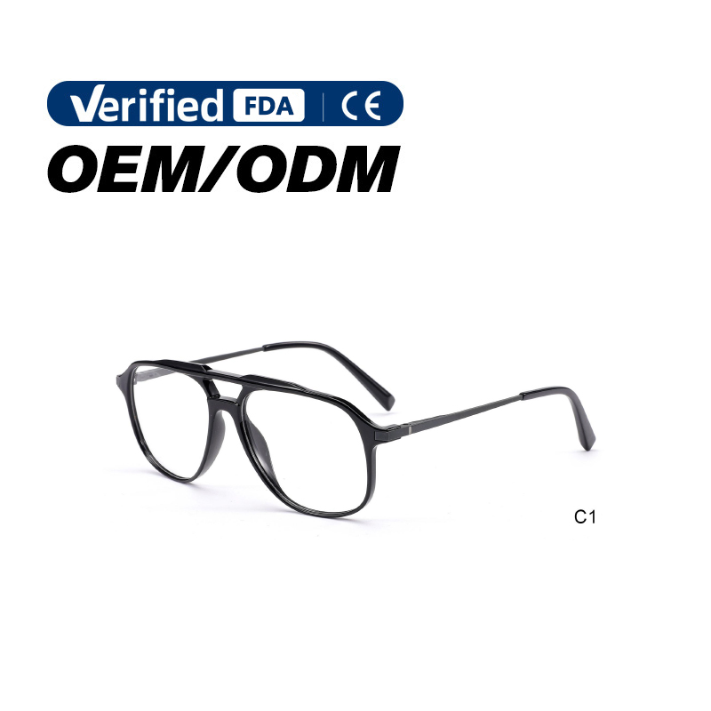 2026 Custom Logo Reading Glasses Double Bridge Plastic Tr90 Glasses with Anti Blue Light Lens