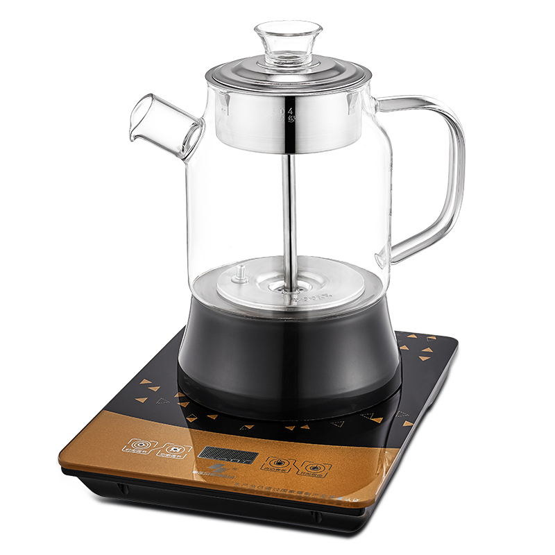 High Quality Home Appliances Electric Automatic and Manual Steam Heating Glass Tea Maker