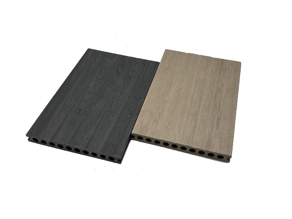 China New Wholesale Modern Design Outdoor Flooring Adjustable WPC Decking Wood Plastic Composite Brushed Wood Grain Outdoor Flooring