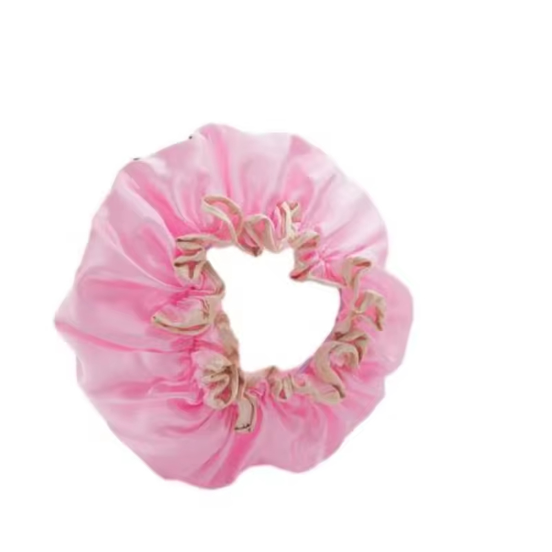 Hot Sale Bathroom Products Double Layer Thickened Waterproof Silk Smooth Shower Cap