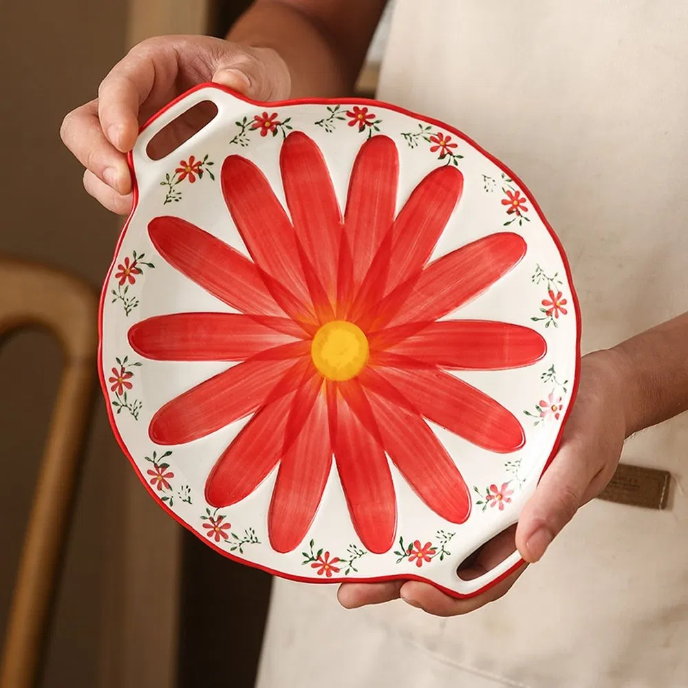 Safe Environmentally Friendly Dinner Ceramic Plates for Relatives Friends Gatherings