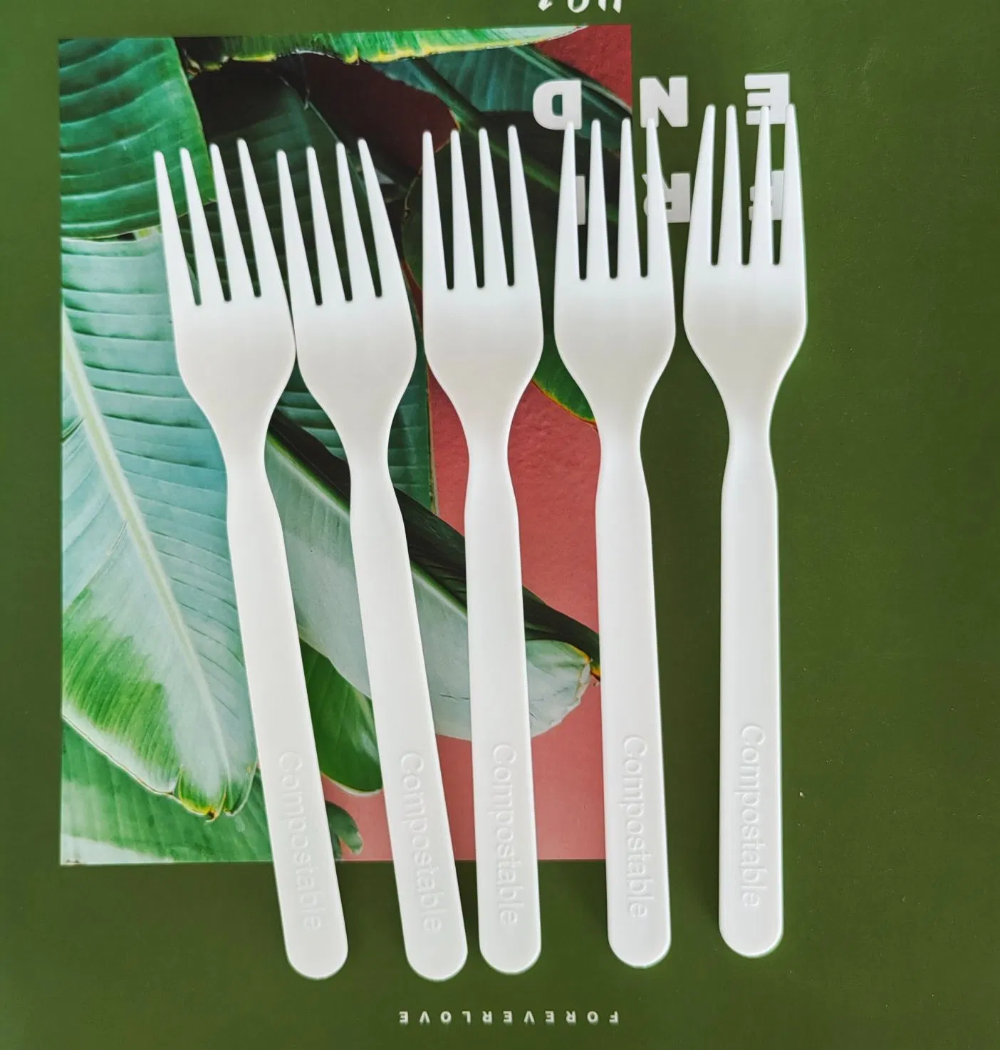 Eco Compostable Utensils Biodegradable PLA Cutlery Set Disposable Fork and Knife