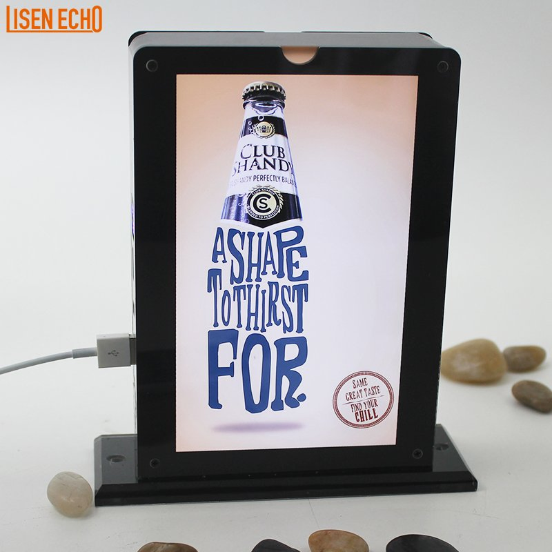 Advertising Table Stand Holder Menu Mobile Charger Restaurant Cell Phone Charging Station