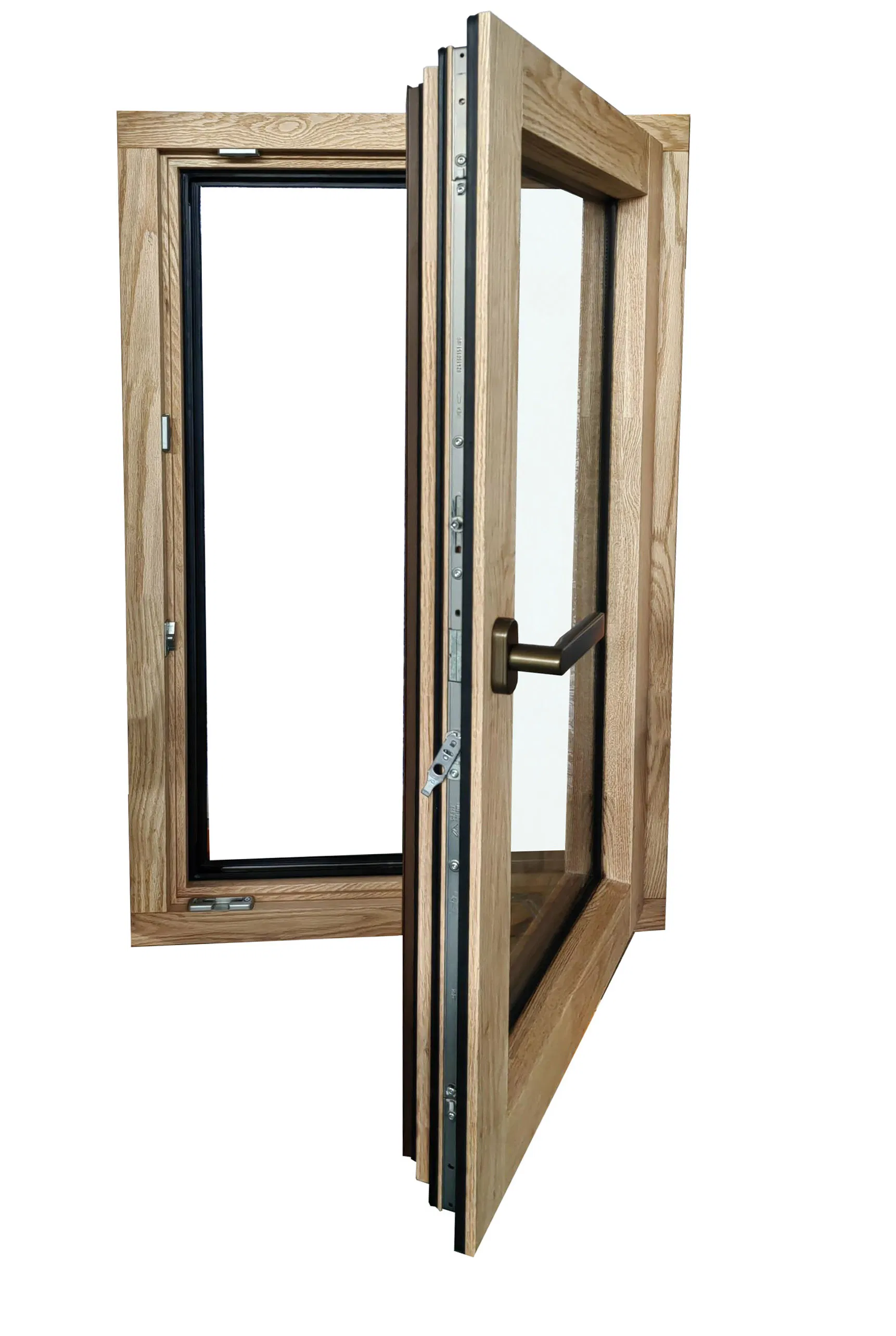 Penjoy Factory Price Top Manufacturing Wooden Aluminum Casenment Window Triple Glazing