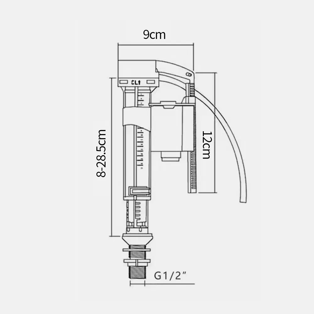 Toilet Water Tank High Pressure Inlet Valve Fitting Toilet Flush Valve