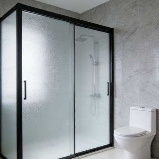 Moisture-Proof Frosted Glass Bathroom Sliding Partition Door