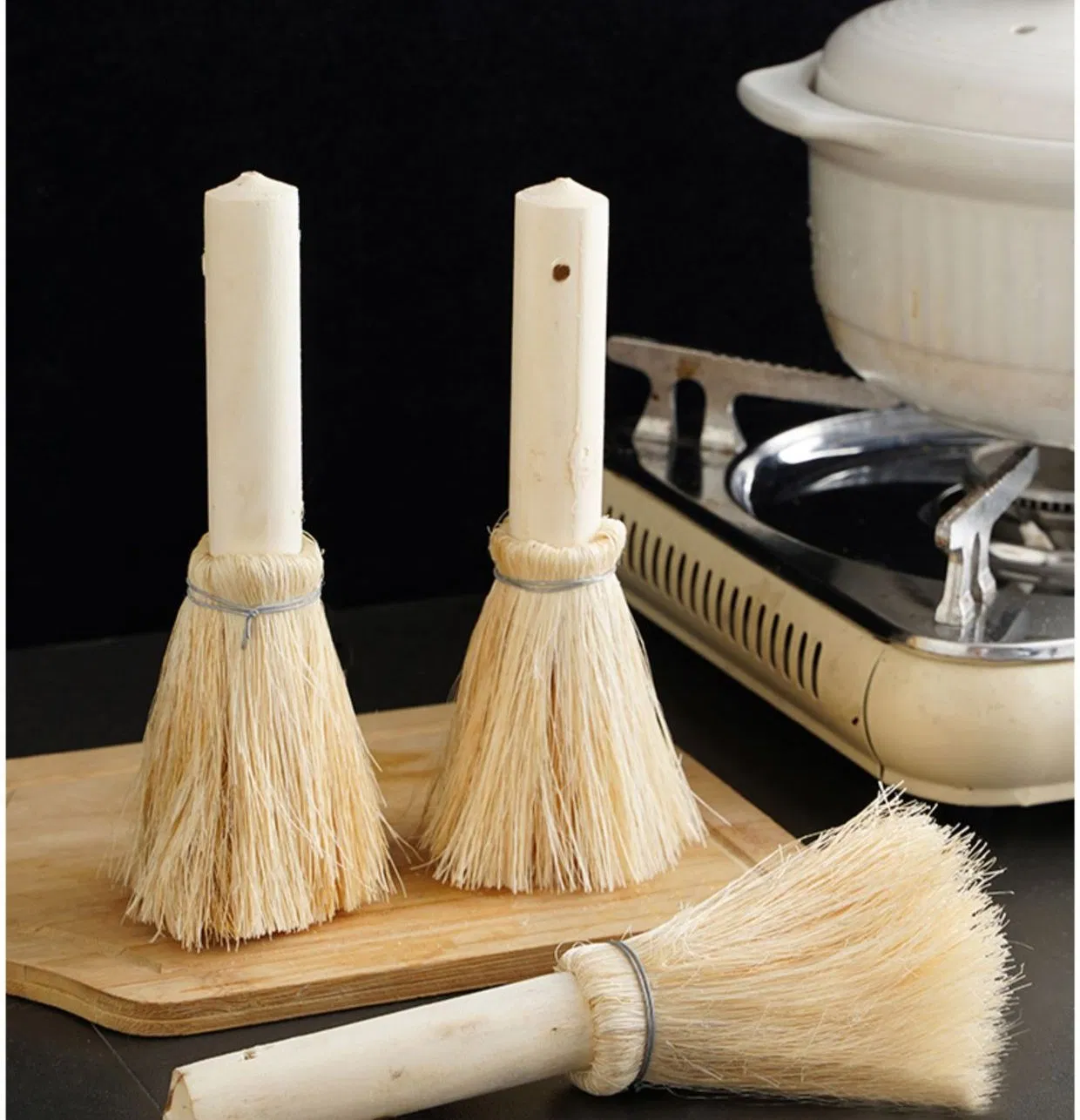 Кухонная щетка для мытья посуды из пальмового волокна