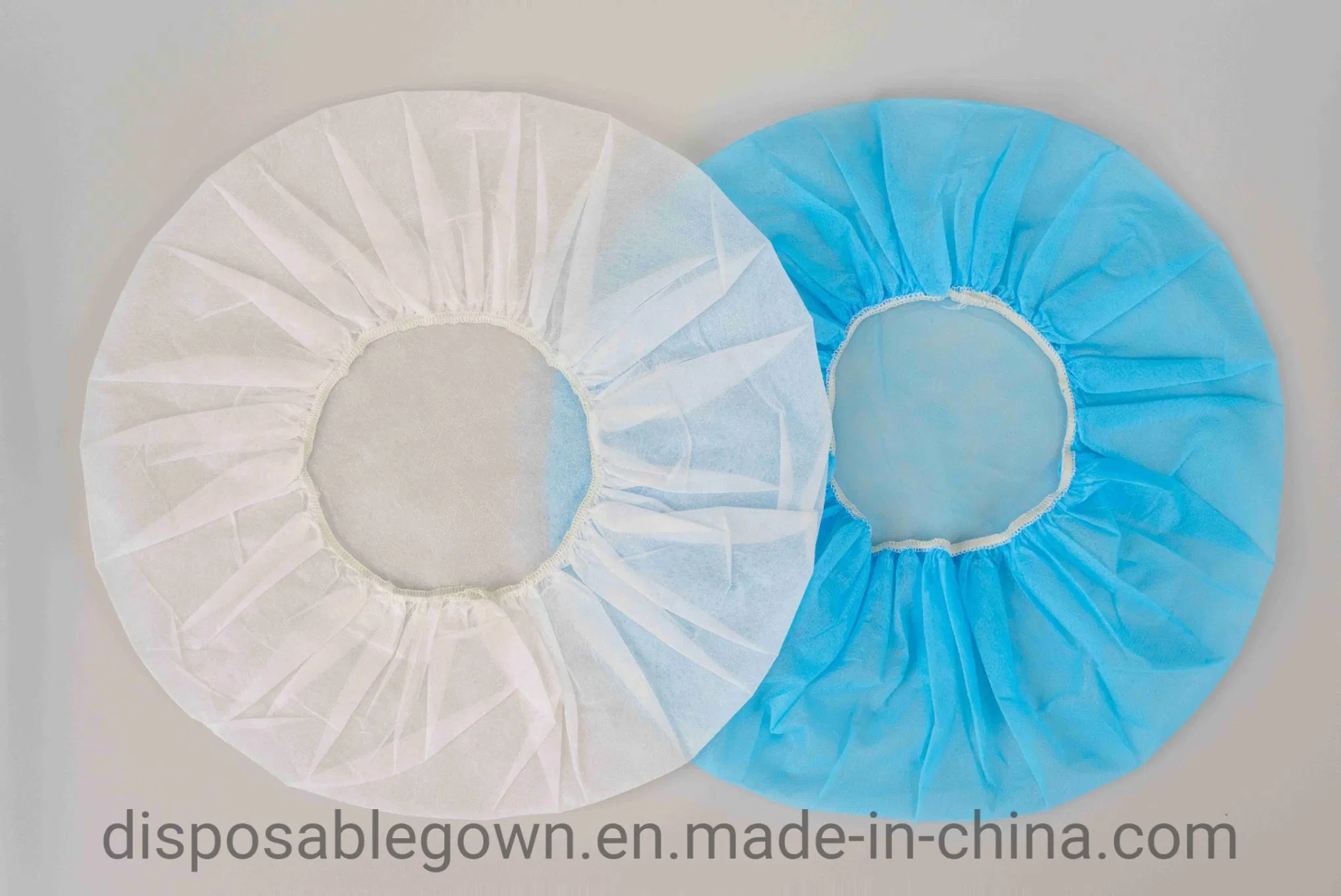Disposable Use PP Nonwoven Protective Bouffant Cap with Single Elastic for Factory/Food Industry