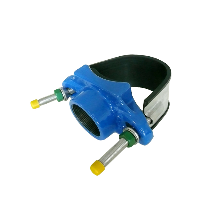 Ductile Cast Iron Tap Saddle with Stainless Steel Band for Steel Pipe
