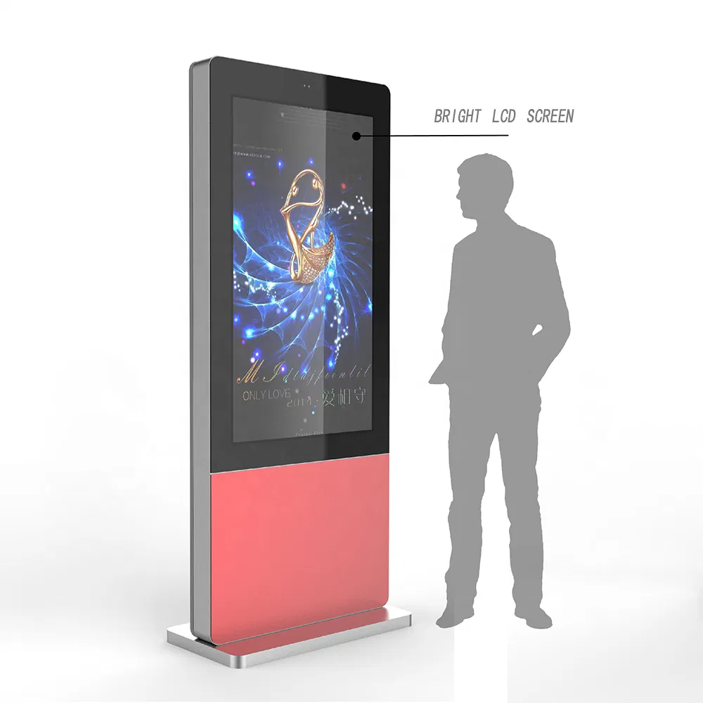 Factory Hot Sales LCD Display Screen Waterproof IP65 Advertising Player Kiosk Vertical Totem Outdoor Digital Signage