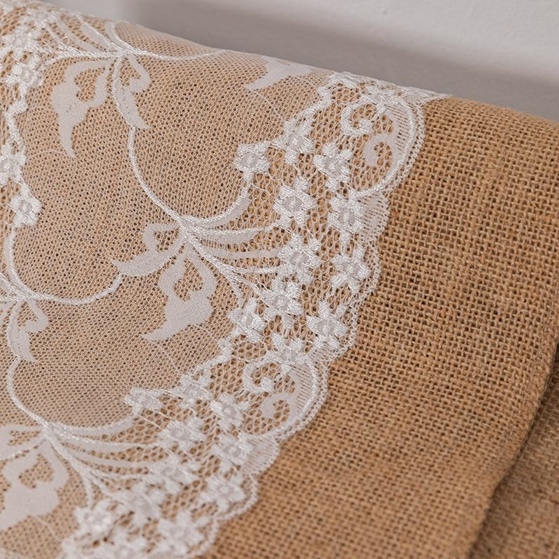 Holiday Party Table Runner Decoration Elegant Burlap Design for Festive Tables