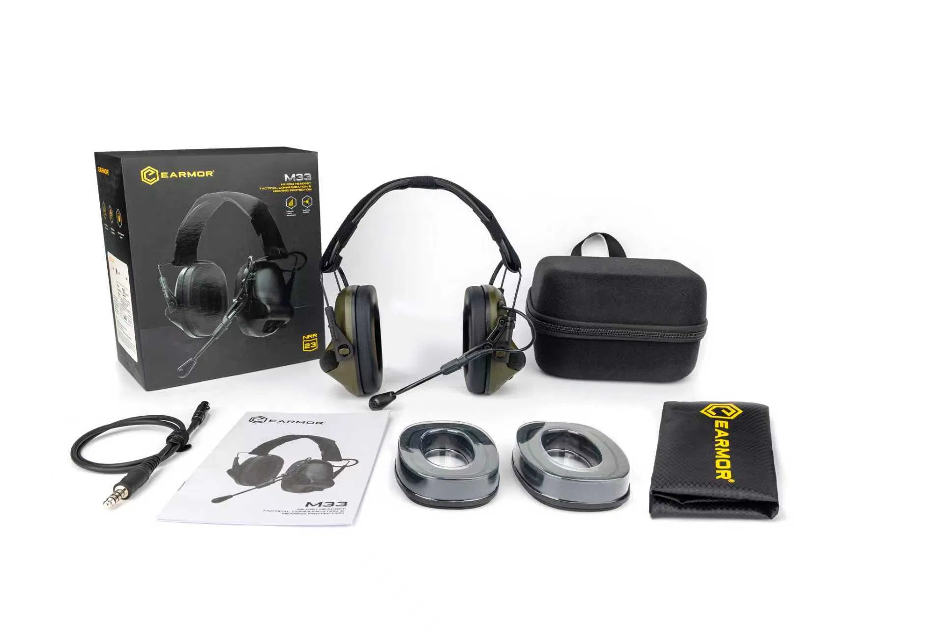 Electronic Pickup Noise-Canceling Tactical Headphone with Dual-Channel Ptt