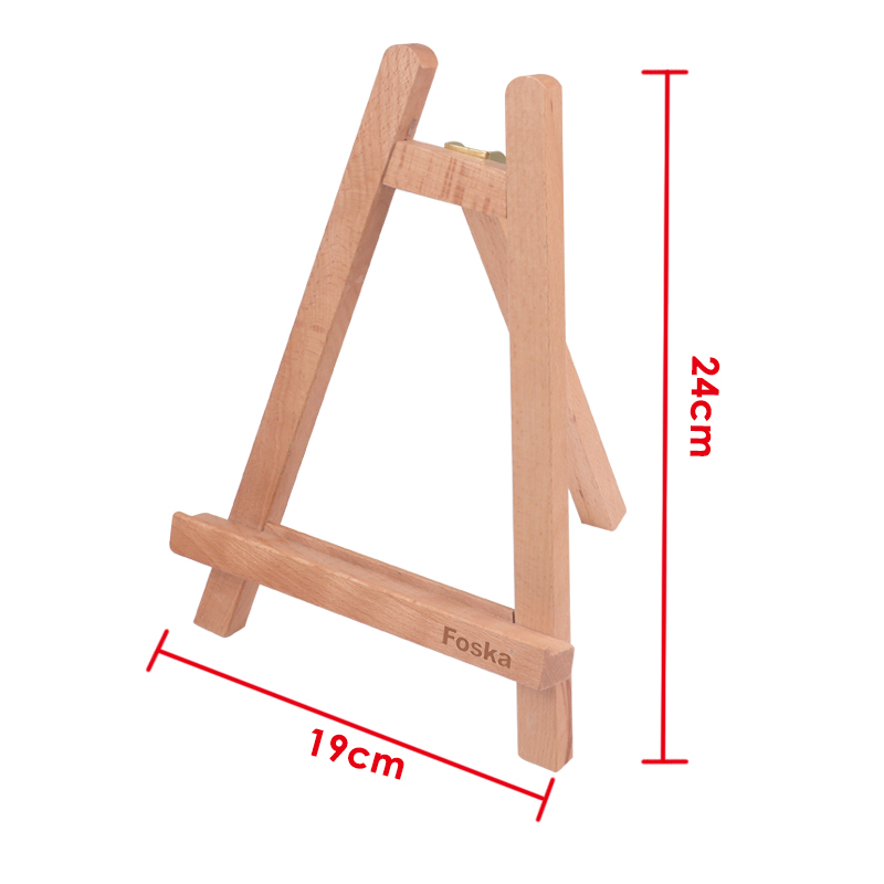 Foska Portable Size Elegant Beech Wood Adjustable Tripod Easel for Artists Painting