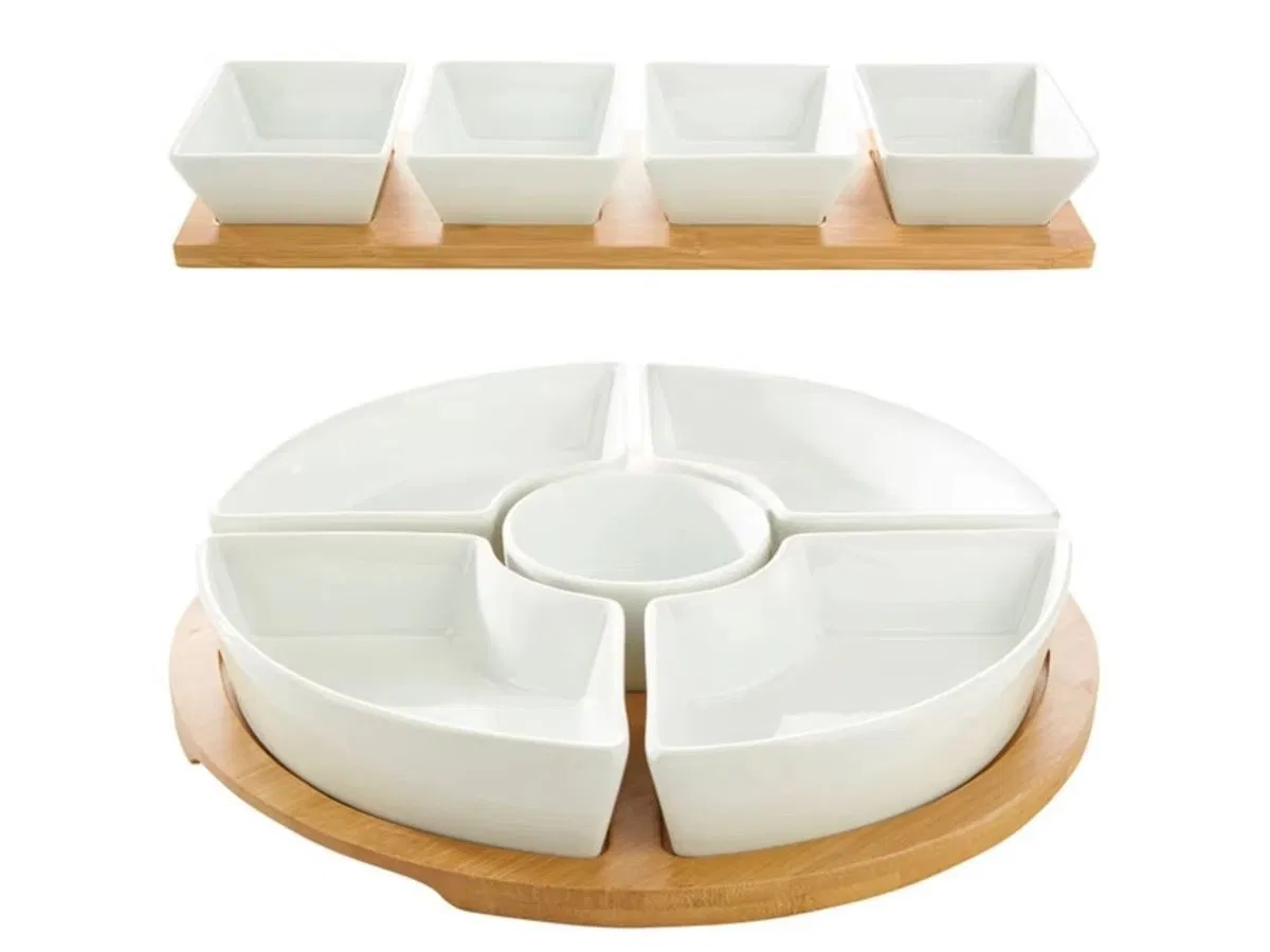Wholesale Price OEM Manufacturer Dry Nuts Display Case Snack and DIP Tray Dry Fruits Dish Dispenser