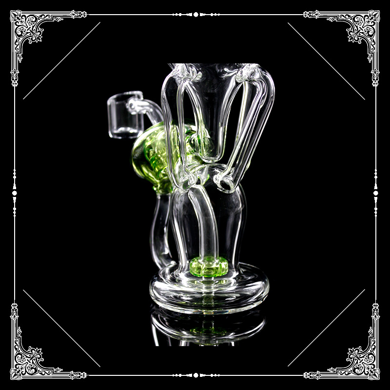 Phoenix Glass Assorted Colors Sweet Puff Pipe Glass Recycler Oil DAB Rigs Hookah Shisha Glass Water Pipe Smoking Accessories