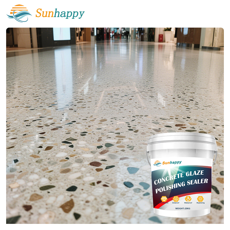 Low-Odor Eco-Friendly Liquid Cement Floor Brightener Shopping Mall Showroom Stadium Solvent-Free Concrete Glaze Polishing Sealer