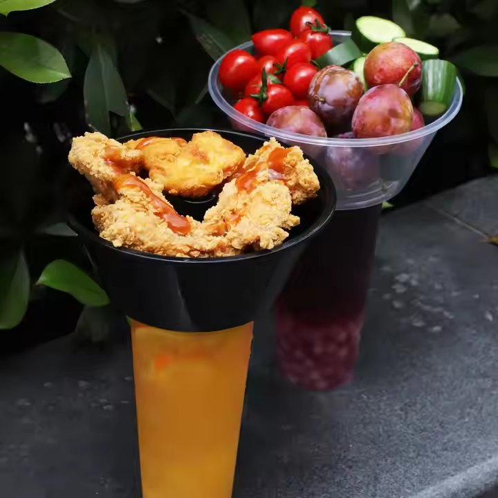 Snack Drink Cup with Straw Custom Fried Chicken Snack Bowl Hotpot Cup